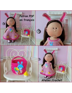 Patron Pdf De Crochet D Une Tenue De P Ques Pour Poup E Mia Nines D Onil