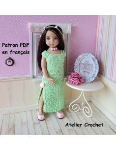 Tenue de soirée patron PDF de crochet pour poupée Little Darling