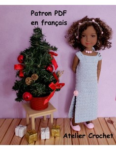 Tenue de soirée patron PDF de crochet pour poupée Fashion Friends