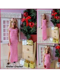 Tenue de soirée patron PDF de crochet pour poupée Barbie 2