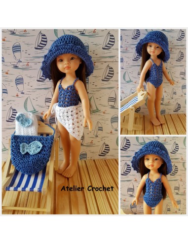 Maillot de bain, chapeau, paréo, sac et serviette de plage patron PDF de crochet pour Paola Reina Las Amigas