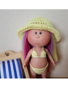 ensemble de plage au crochet pour poupée Little Mia Nines d'Onil 2