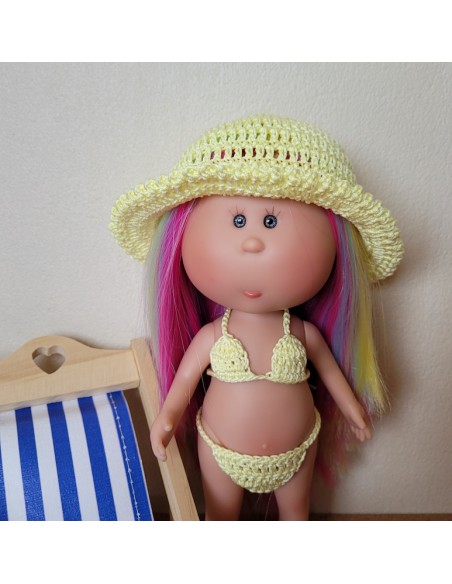 ensemble de plage au crochet pour poupée Little Mia Nines d'Onil