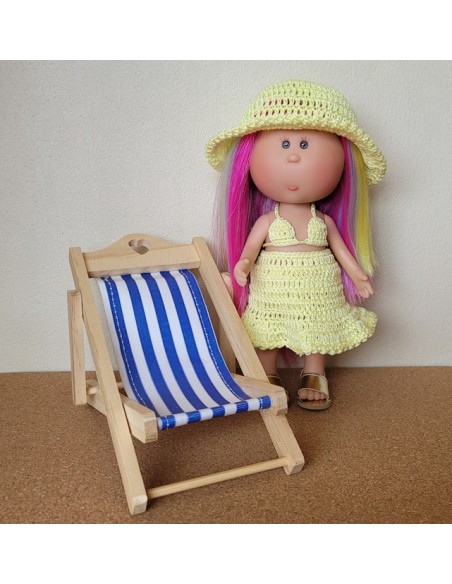 ensemble de plage au crochet pour poupée Little Mia Nines d'Onil