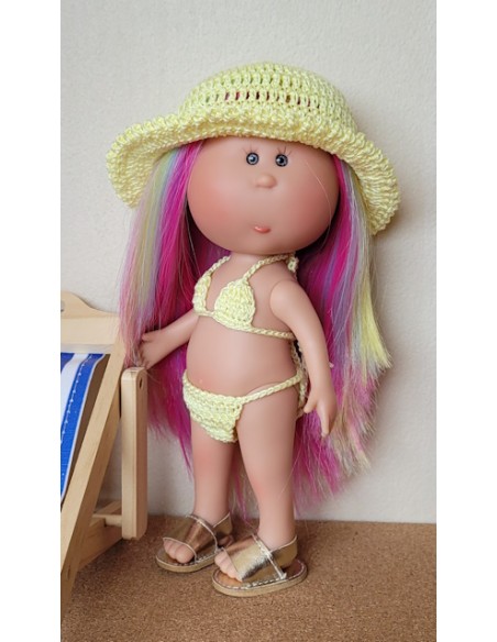 ensemble de plage au crochet pour poupée Little Mia Nines d'Onil