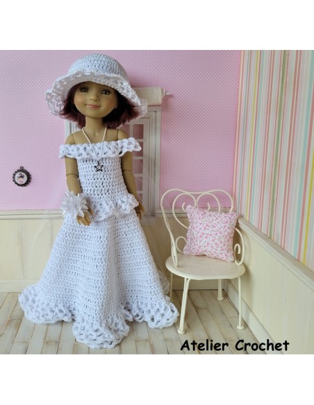 Robe de mariée au crochet pour poupée Ruby Red Fashion Friends