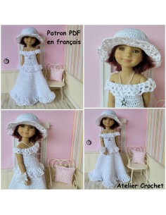 Patron PDF d'une tenue de mariée au crochet