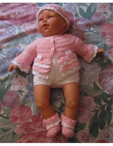 Patron PDF ensemble gilet, bonnet et chaussons au crochet