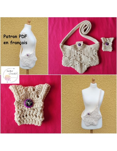 Patron PDF d'un sac et d'une pochette au crochet