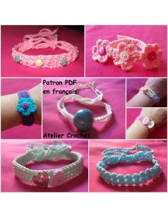 Patron PDF de 8 bracelets au crochet