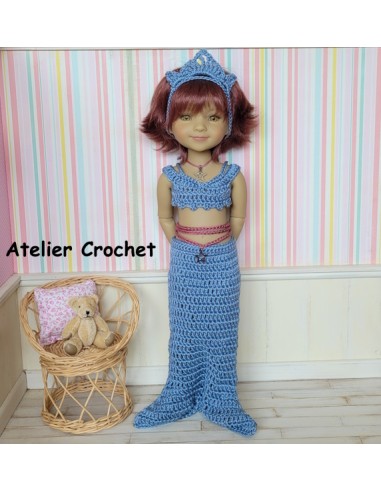 Tenue de sirène au crochet pour poupée Ruby Red Fashion Friends