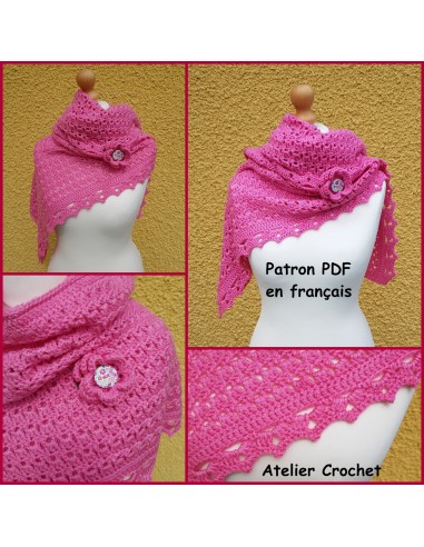 Patron PDF d'une étole au crochet