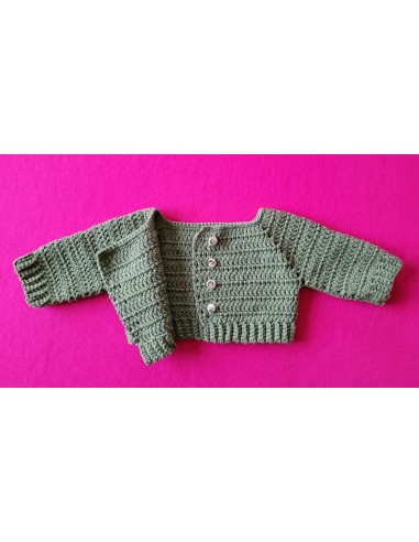 Patron PDF ensemble gilet et bonnet au crochet pour bébé