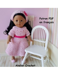 Robe et fichu patron PDF de crochet pour poupée Ma Corolle de 36 cm