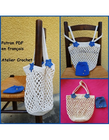 Patron PDF d'un sac et d'une pochette au crochet