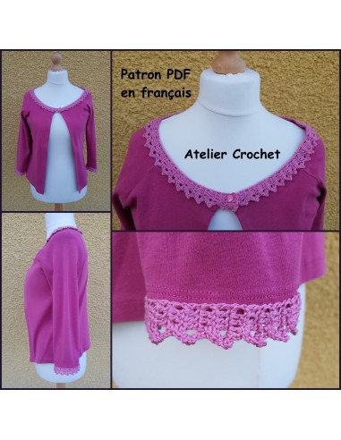 Patron PDF gilet upcycling crochet et couture