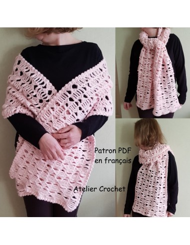 Patron PDF d'une étole au crochet