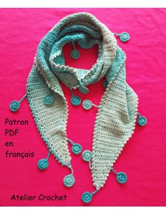 Patron (Tuto) PDF pour réaliser une écharpe au crochet