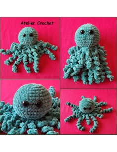 Peluche amigurumi pieuvre au crochet