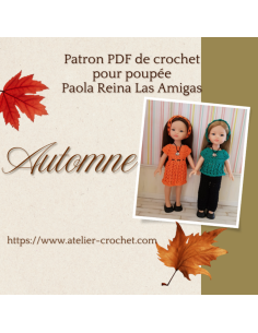 Patron PDF d'un duo de tenues au crochet pour poupée Paola Reina Las Amigas