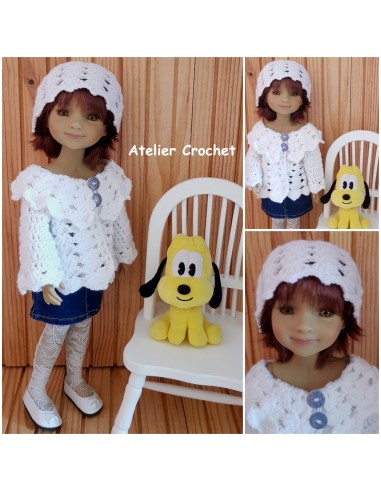 Patron PDF de 3 ensembles au crochet pour poupée Ruby Red fashion Friends