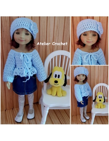 Patron PDF de 3 ensembles au crochet pour poupée Ruby Red fashion Friends