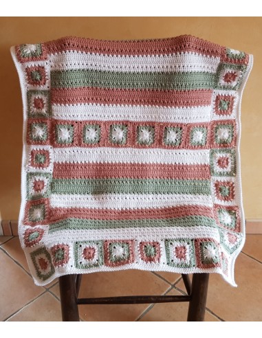 Patron (Tuto) PDF pour réaliser une couverture bébé au crochet