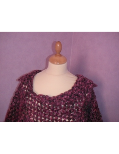 Patron (Tuto) PDF pour réaliser un poncho au crochet en 5 tailles différentes