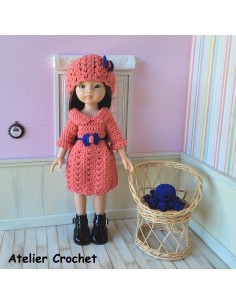 Robe, bonnet et doudou pieuvre au crochet pour poupée Paola Reina Las Amigas