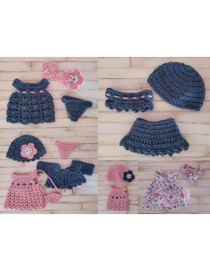 Poupée Mini Corolline et 6 tenues au crochet 2