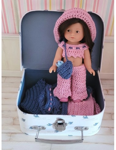 Poupée Mini Corolline et 6 tenues au crochet