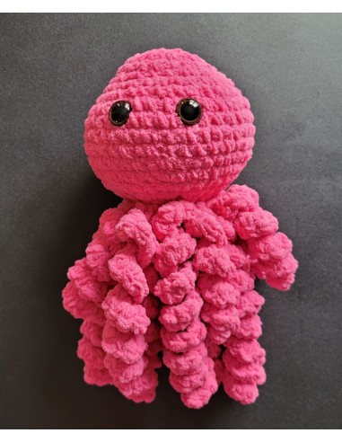 amigurumi pieuvre rose au crochet
