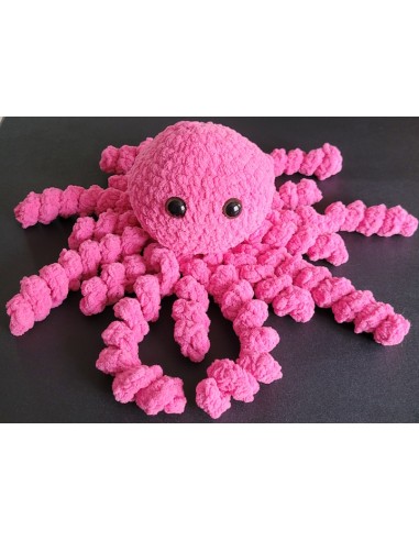 amigurumi pieuvre rose au crochet