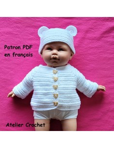 Gilet et bonnet patron PDF de crochet pour bébé