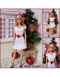 Robe, ceinture et bandeau patron PDF de crochet pour Barbie 2