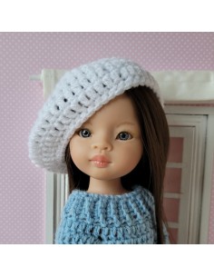 Ensemble robe, écharpe et béret au crochet pour poupée Paola Reina Las Amigas 2