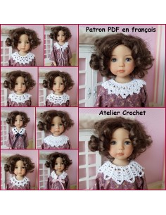 patron PDF de 10 cols au crochet pour poupée de 32-36cm