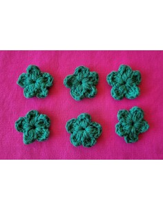 lot de 6 fleurs multicolores au crochet 2