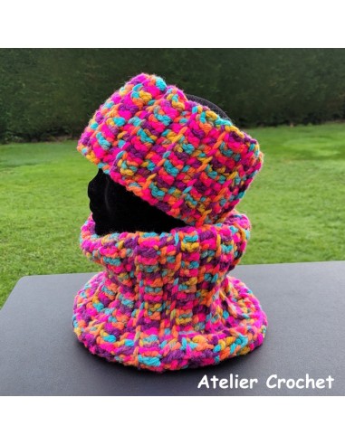 Bandeau et tour de cou au crochet