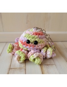 Porte clé pieuvre au crochet