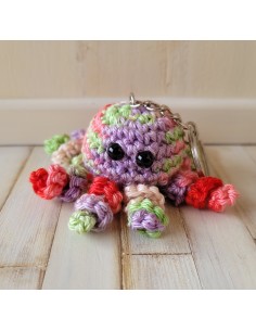Porte clé pieuvre au crochet