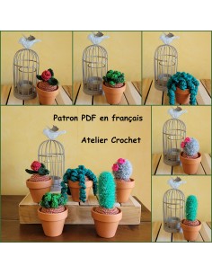 Patron PDF de 5 petites plantes au crochet