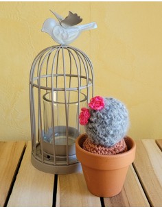 Cactus gris au crochet