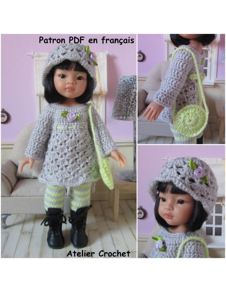 Tunique, guêtre, chapeau et sac patron PDF de crochet pour Paola Reina Las Amigas