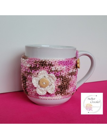 Patron PDF de 4 couvres mugs au crochet