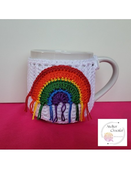 Patron PDF de 4 couvres mugs au crochet