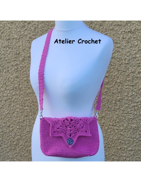 Sac rose au crochet