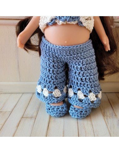 Ensemble top, pantalon, bonnet et chaussures pour poupée Mia Nines d'Onil