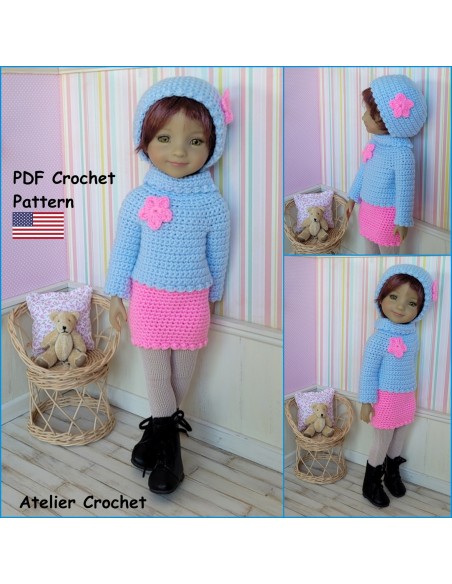 PDF Crochet pattern for Ruby Red Fashion Friends