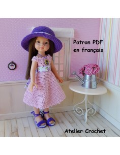 Robe, chapeau et chaussures patron PDF de crochet pour poupée Paola Reina Las Amigas